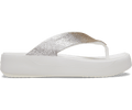 Getaway Chunky Glitter Platform Flip - White