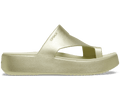 Getaway Platform Toe Loop Metallic Sandal - Champagne Metallic